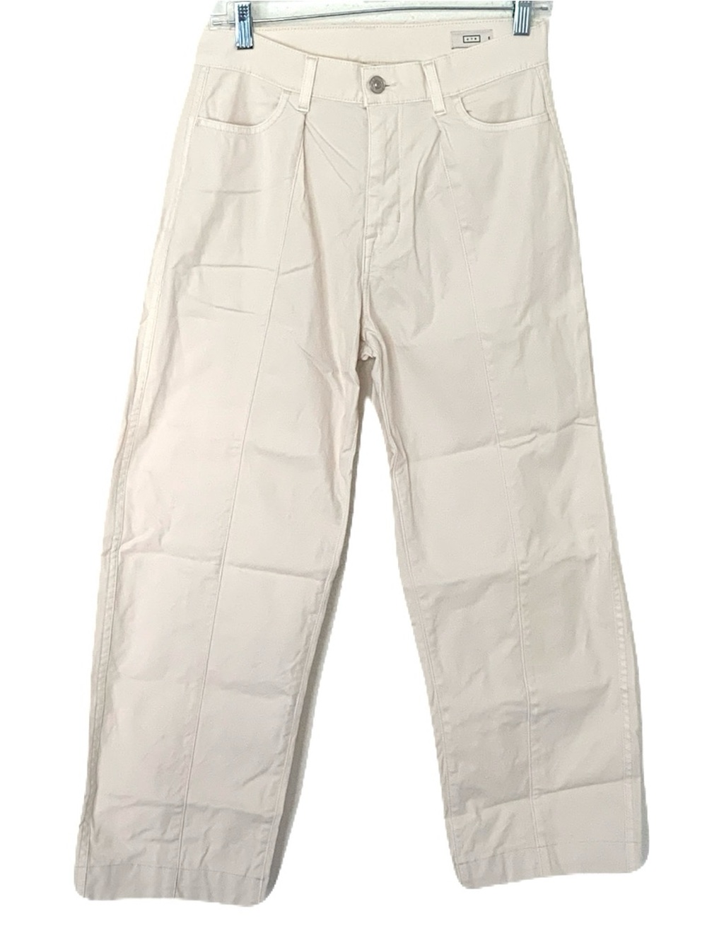 AYR Women’s Size 26 Cream Straight-Leg Chinos Pants Casual Neutral Minimalist